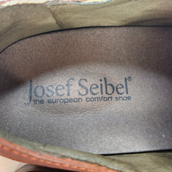 Josef Seibel Oscar 5 Derby Shoes Castagne Brown Two-Toned Leather Men EU 43 US 9 - Picture 9 of 14